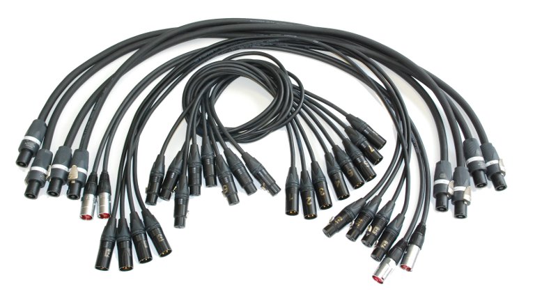 Catcore Kabelsatz für 8-Kanal Amp-Patchbay mit XLR, Speakon und Ethercon-Leitungen