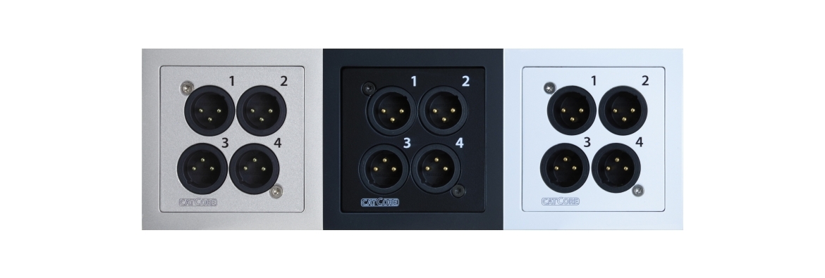 CatCore Wall outlet 4x XLR CAT